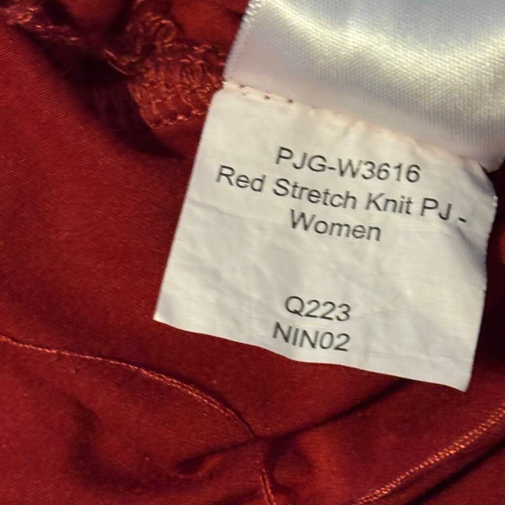 Pajamagram Sleep Top Womens 1X Red V-Neck Short Sleeve Pajama Shirt Soft - Picture 9 of 10